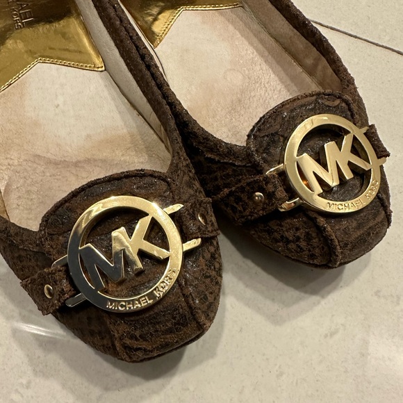 Michael Kors shoes, distressed python leather, mocha colour, size 6 - Picture 2 of 8